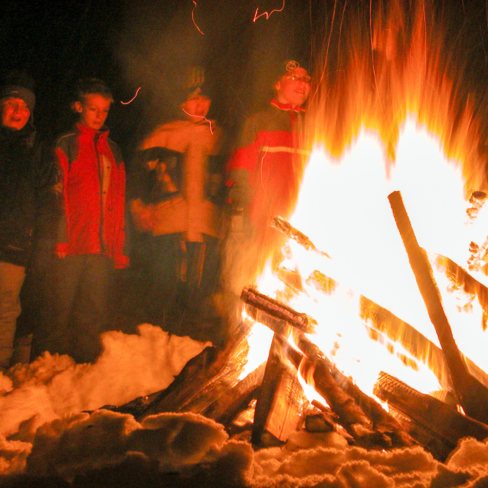 Winterlagerfeuer