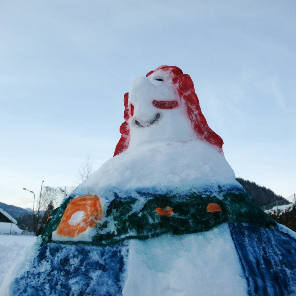 Schneefiguren Bauen